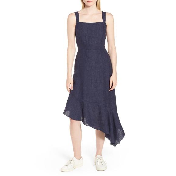 Nordstrom Dresses & Skirts - NWT Nordstrom Signature Asymmetric Hem Linen Dress